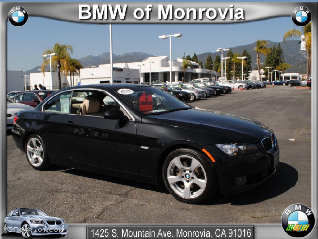 2008 3 Series 328i Convertible - Jet Black / Oyster photo #1