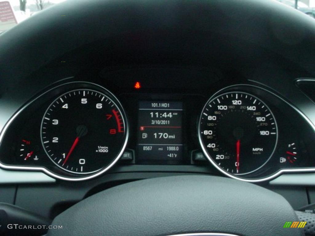 2011 Audi A5 2.0T quattro Coupe Gauges Photo #46525713