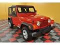 Flame Red 2004 Jeep Wrangler SE 4x4