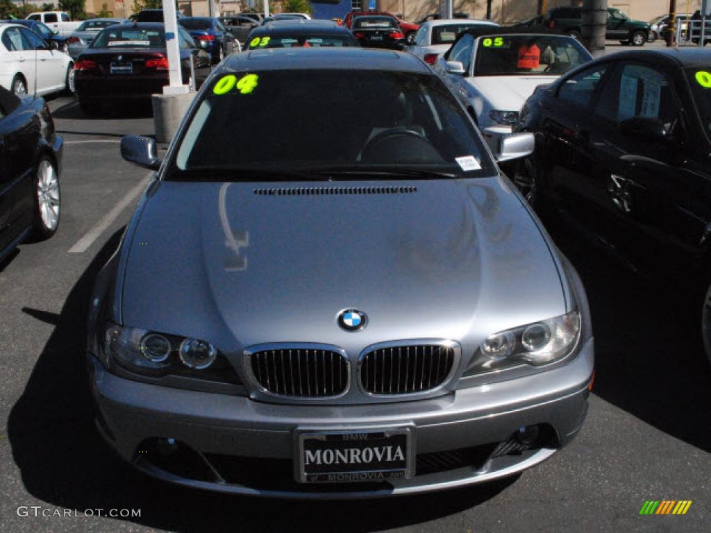 2004 3 Series 325i Coupe - Silver Grey Metallic / Black photo #24