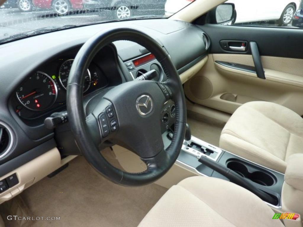 Beige Interior 2006 Mazda MAZDA6 s Sedan Photo #46528272