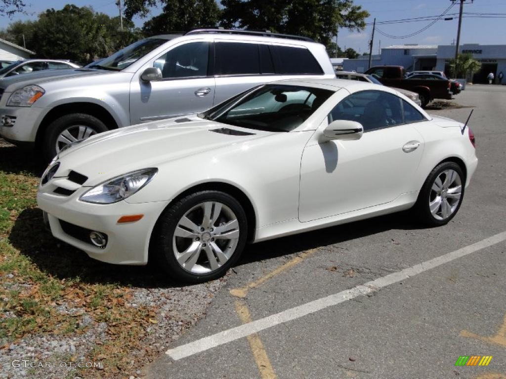 Arctic White 2009 Mercedes-Benz SLK 350 Roadster Exterior Photo #46529124