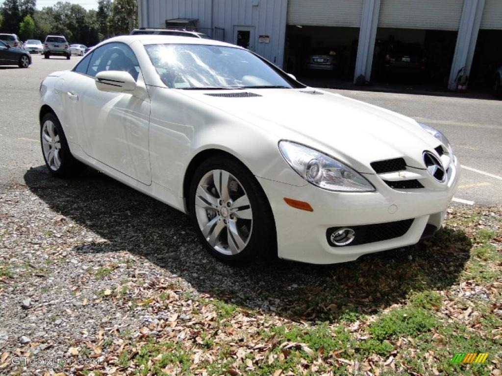 Arctic White 2009 Mercedes-Benz SLK 350 Roadster Exterior Photo #46529130