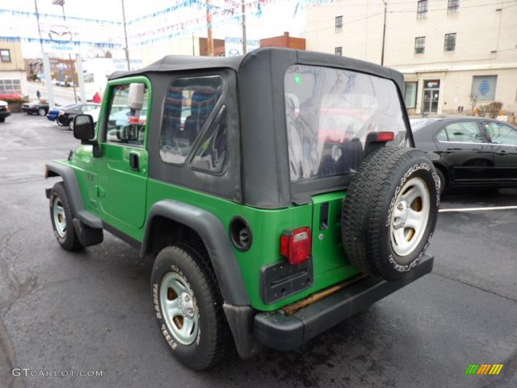 2004 Wrangler X 4x4 - Electric Lime Green Pearl / Dark Slate Gray photo #3