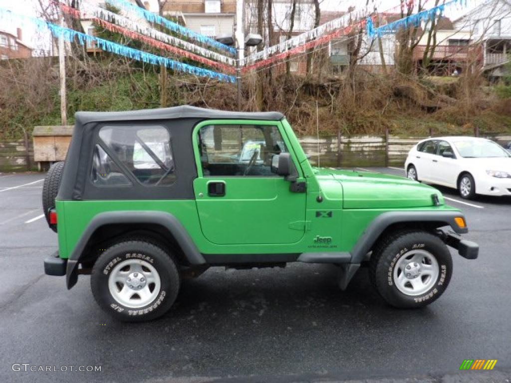 2004 Wrangler X 4x4 - Electric Lime Green Pearl / Dark Slate Gray photo #6