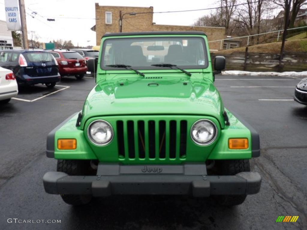 2004 Wrangler X 4x4 - Electric Lime Green Pearl / Dark Slate Gray photo #11