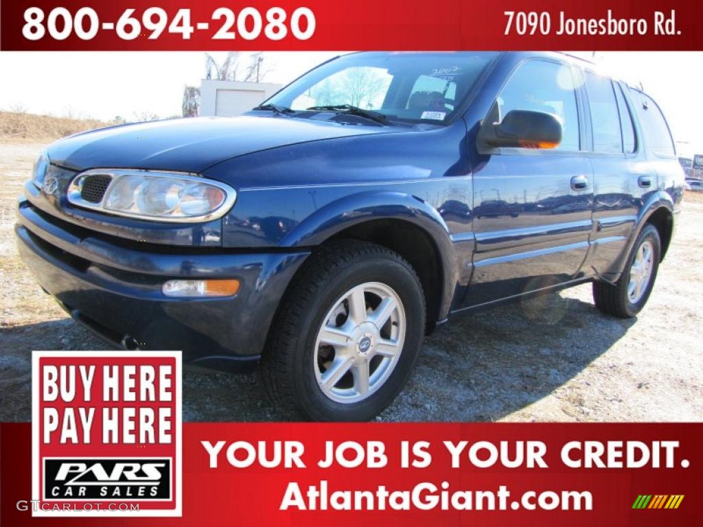 2002 Bravada AWD - Indigo Blue / Pewter photo #1