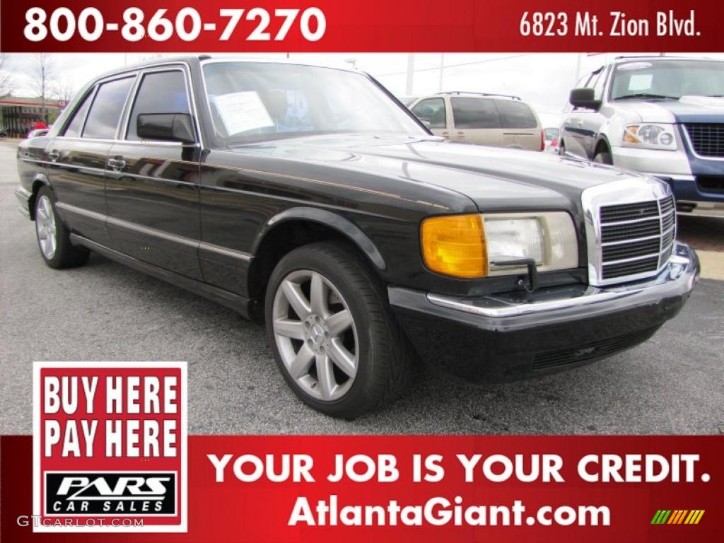 1989 S Class 560 SEL - Black / Beige photo #4