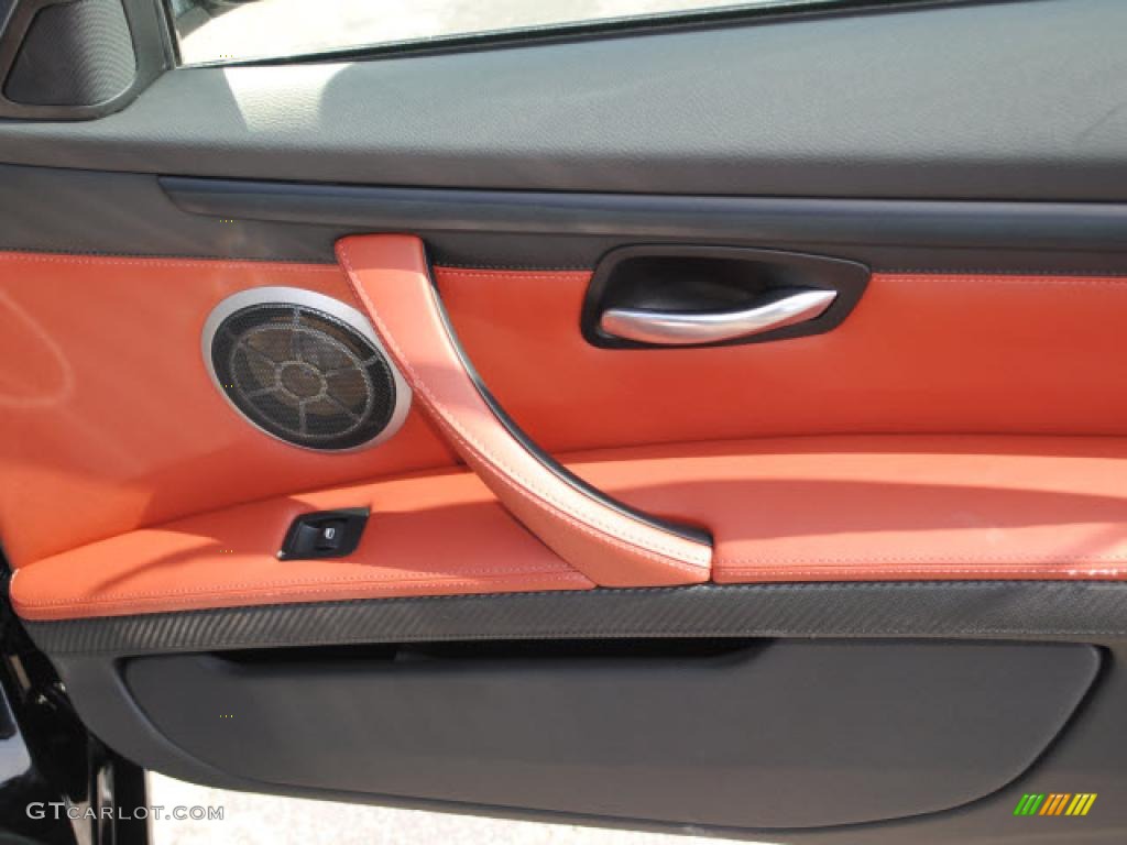 2008 BMW M3 Coupe Fox Red Door Panel Photo #46531764