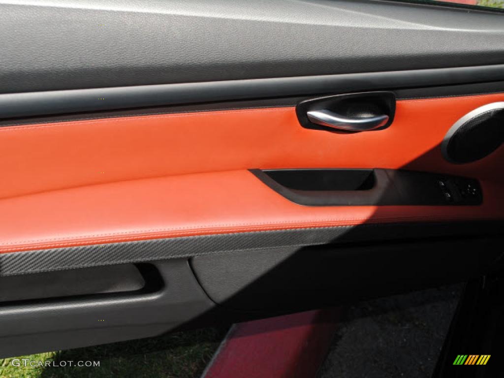 2008 BMW M3 Coupe Fox Red Door Panel Photo #46531899
