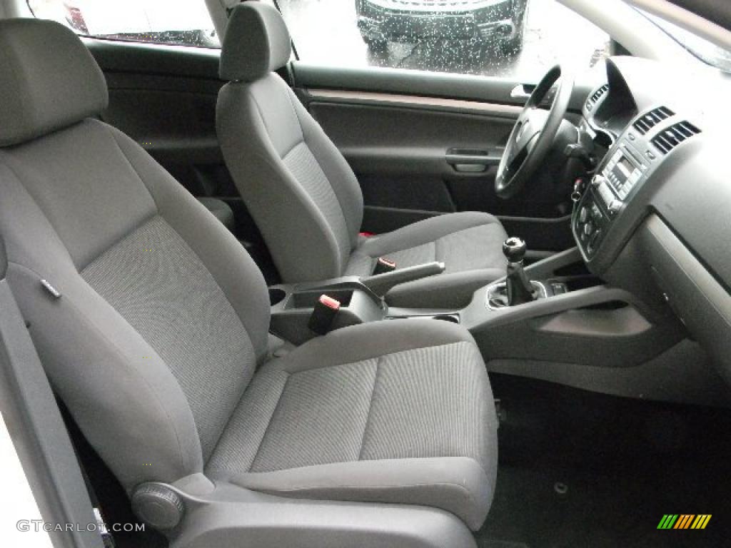 Anthracite Black Interior 2008 Volkswagen Rabbit 2 Door Photo #46532238