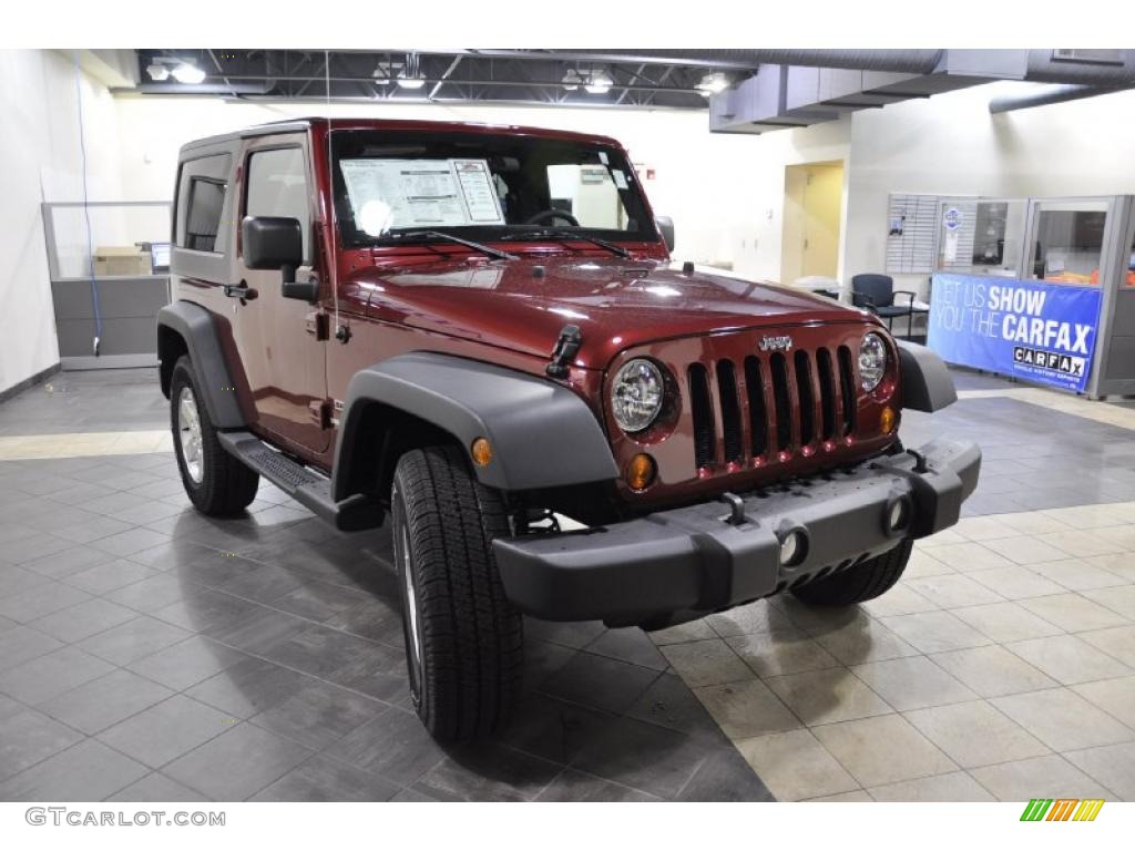 2011 Wrangler Sport S 4x4 - Deep Cherry Red Crystal Pearl / Black photo #4