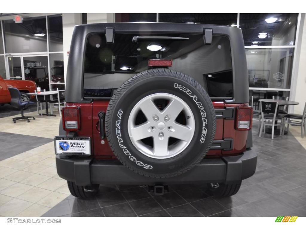 2011 Wrangler Sport S 4x4 - Deep Cherry Red Crystal Pearl / Black photo #6