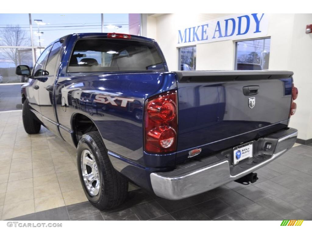 2008 Ram 1500 SXT Quad Cab - Patriot Blue Pearl / Medium Slate Gray photo #7