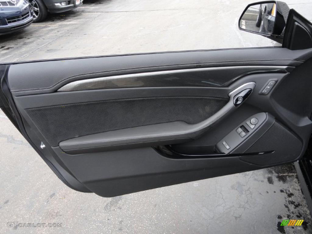 2011 Cadillac CTS -V Coupe Ebony Door Panel Photo #46537512