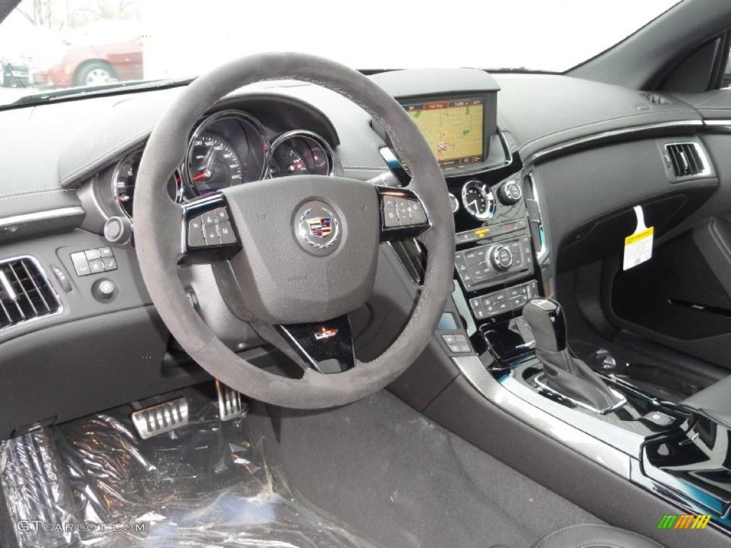 Ebony Interior 2011 Cadillac CTS -V Coupe Photo #46537524