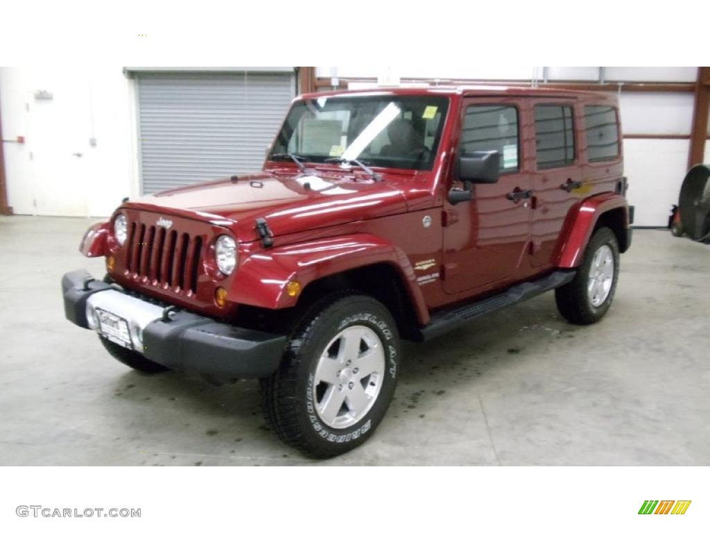 Deep cherry red jeep wrangler