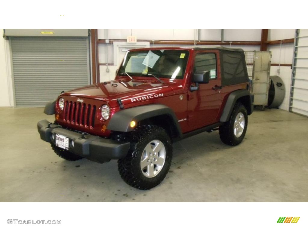 Deep Cherry Red Crystal Pearl Jeep Wrangler