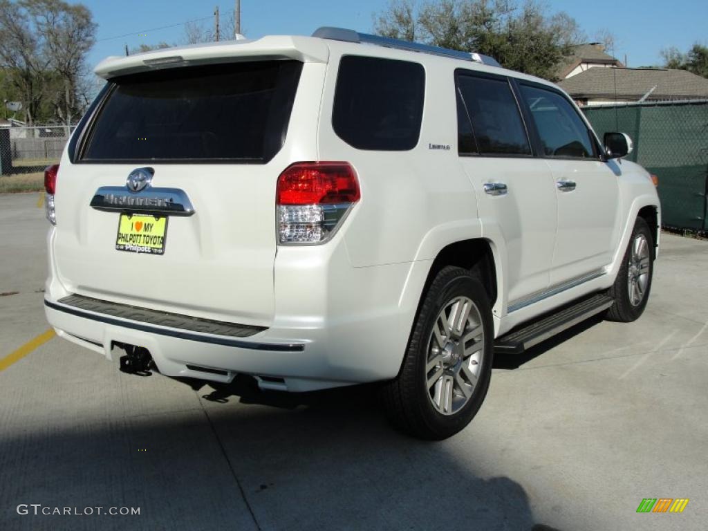 2011 4Runner Limited - Blizzard White Pearl / Sand Beige Leather photo #3