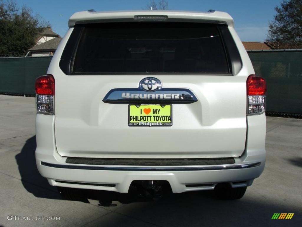 2011 4Runner Limited - Blizzard White Pearl / Sand Beige Leather photo #4