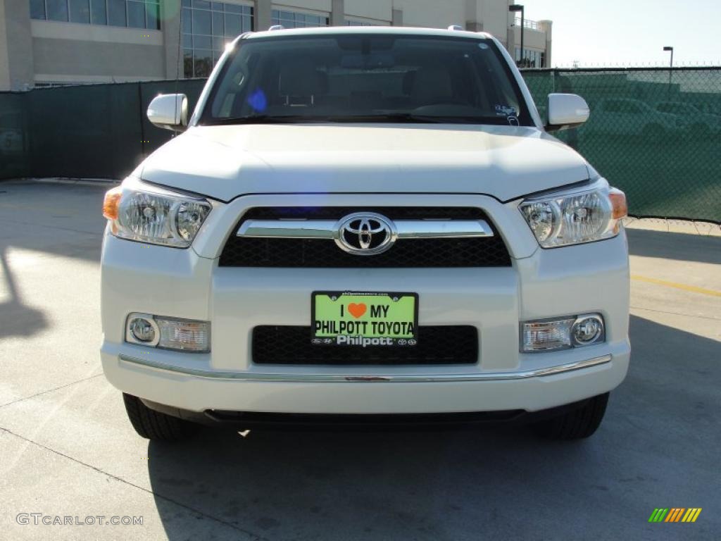 2011 4Runner Limited - Blizzard White Pearl / Sand Beige Leather photo #8