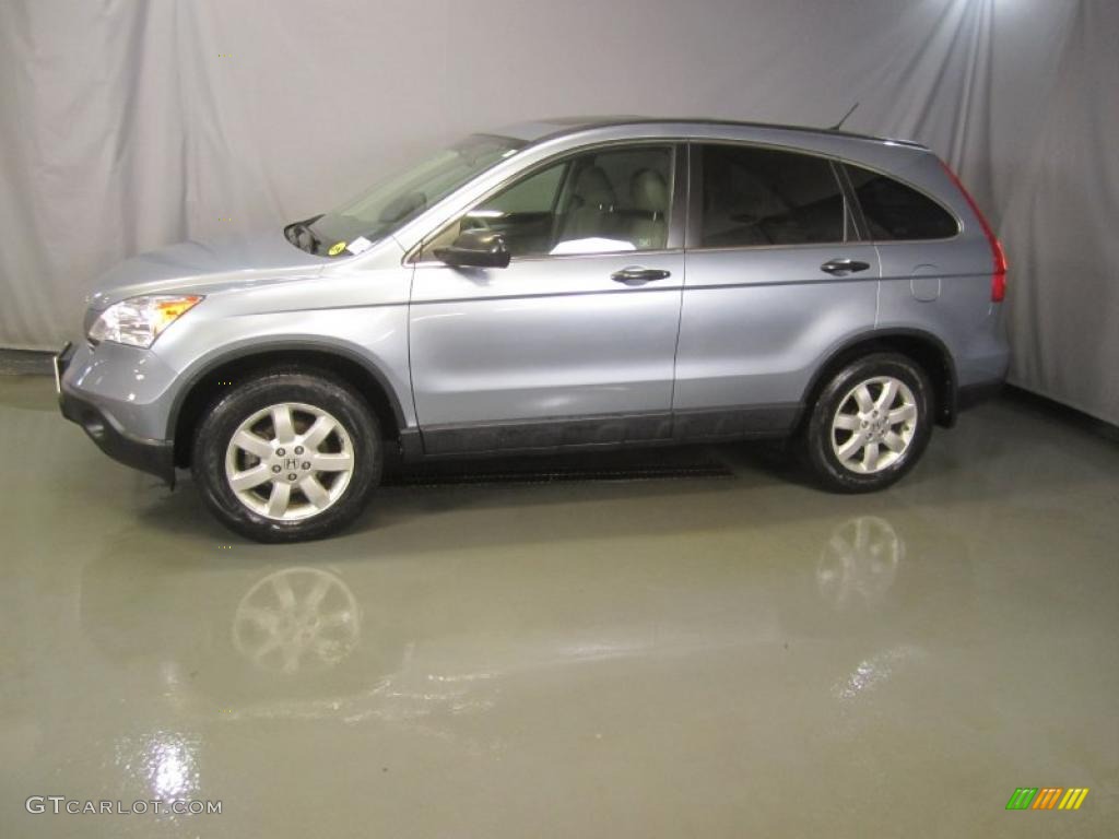 2009 CR-V EX 4WD - Glacier Blue Metallic / Gray photo #3