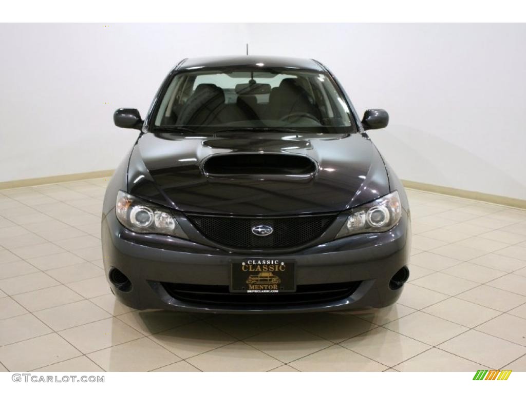 2008 Impreza WRX Sedan - Dark Gray Metallic / Carbon Black photo #2