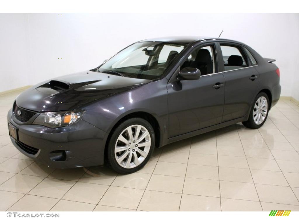 2008 Impreza WRX Sedan - Dark Gray Metallic / Carbon Black photo #3