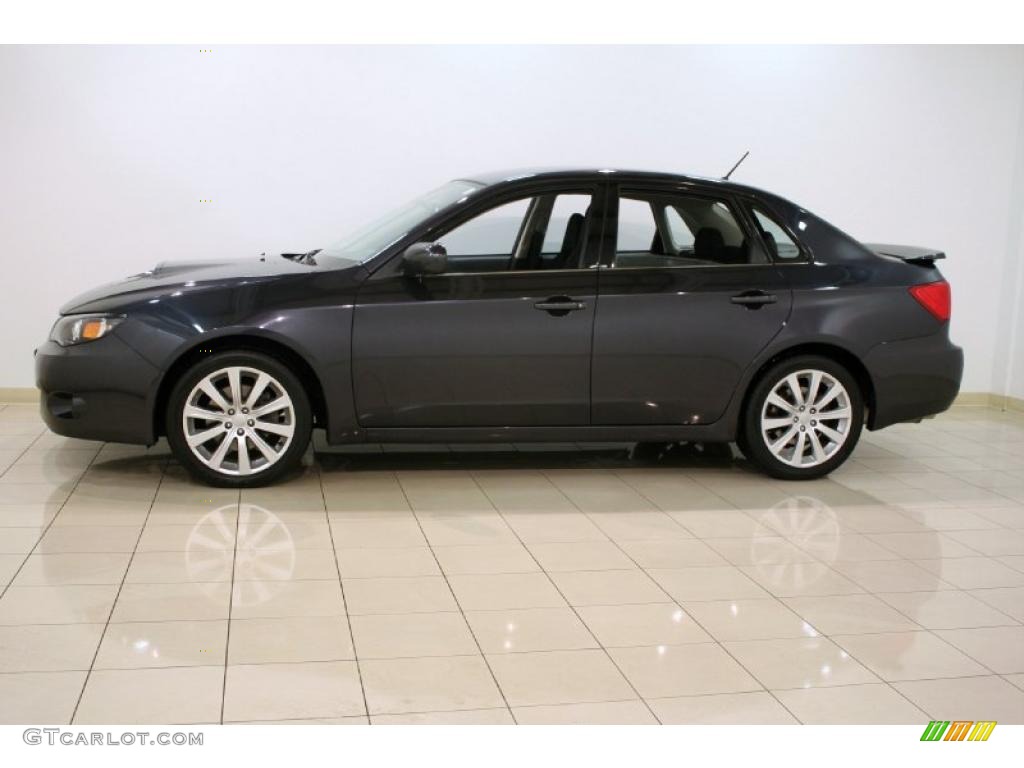 2008 Impreza WRX Sedan - Dark Gray Metallic / Carbon Black photo #4