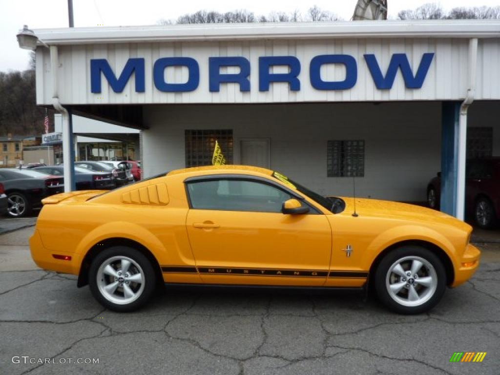 2008 Mustang V6 Deluxe Coupe - Grabber Orange / Dark Charcoal photo #1