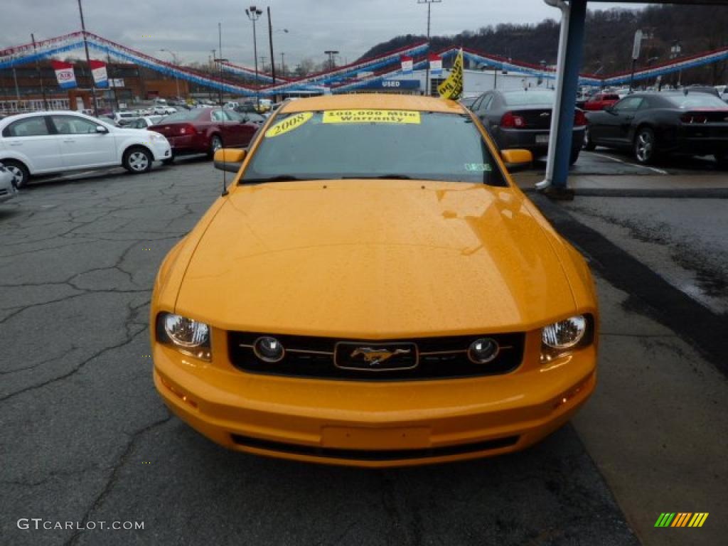 2008 Mustang V6 Deluxe Coupe - Grabber Orange / Dark Charcoal photo #4