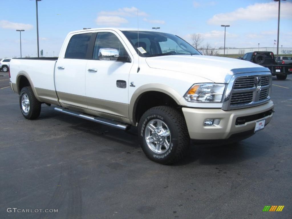 Bright White 2011 Dodge Ram 2500 HD Laramie Longhorn Crew Cab 4x4 Exterior Photo #46543461