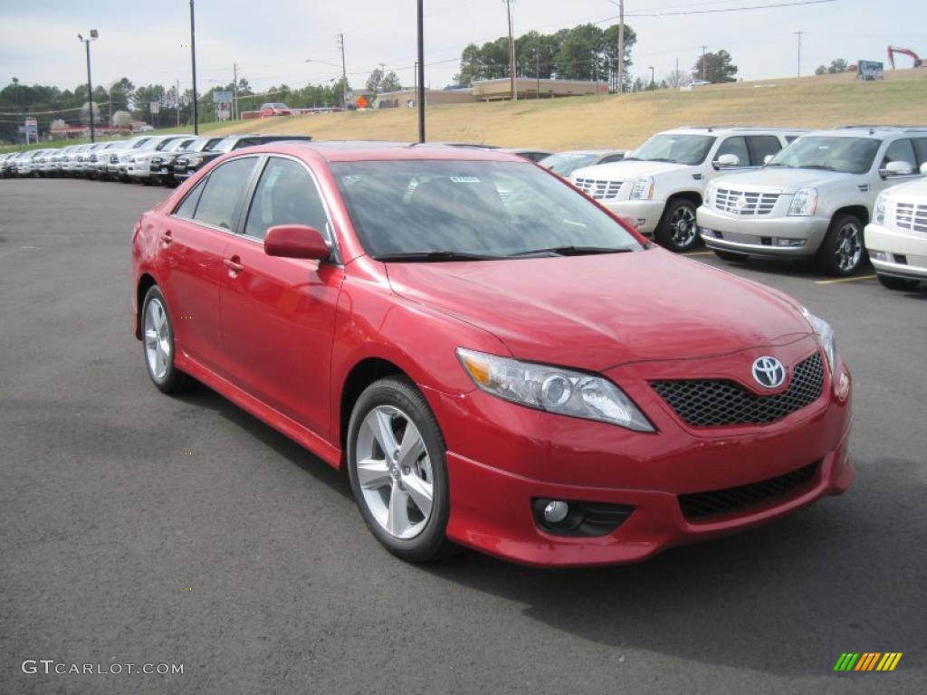 2011 toyota camry se red #2