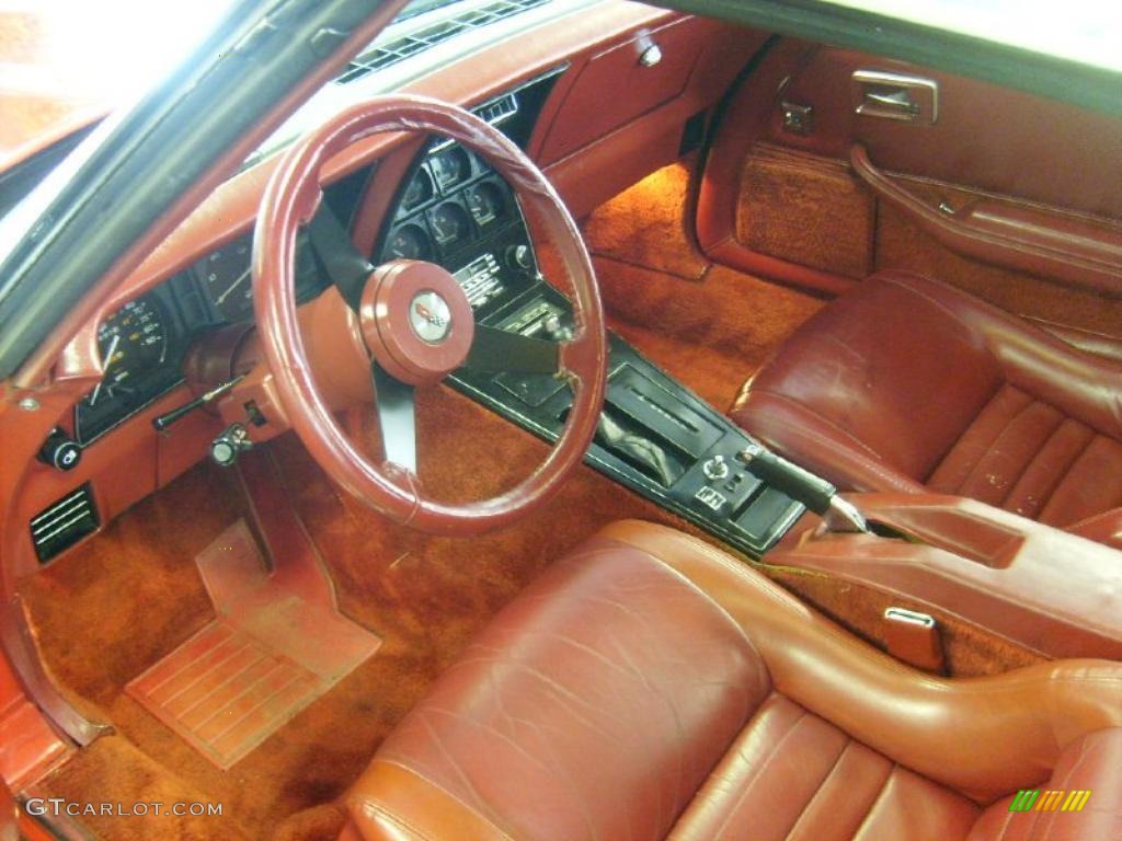 Dark Red Interior 1982 Chevrolet Corvette Coupe Photo #46549100