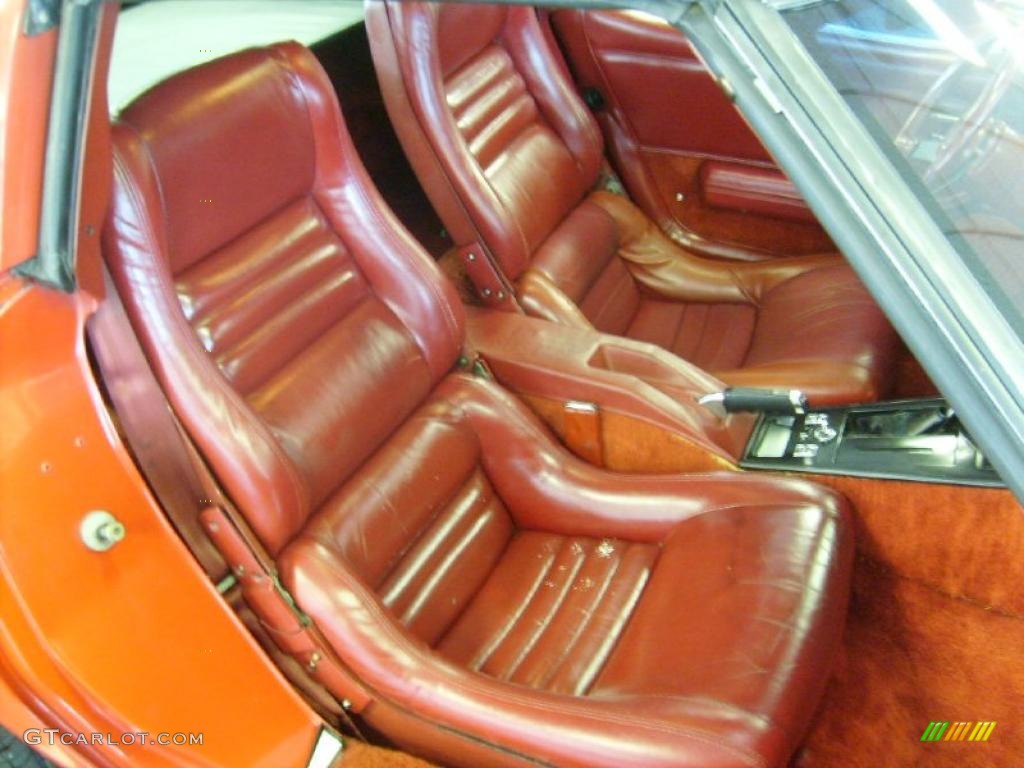 Dark Red Interior 1982 Chevrolet Corvette Coupe Photo #46549124