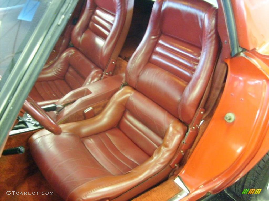 Dark Red Interior 1982 Chevrolet Corvette Coupe Photo #46549199