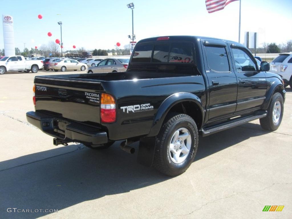 2002 Tacoma V6 PreRunner TRD Double Cab - Black Sand Pearl / Charcoal photo #7