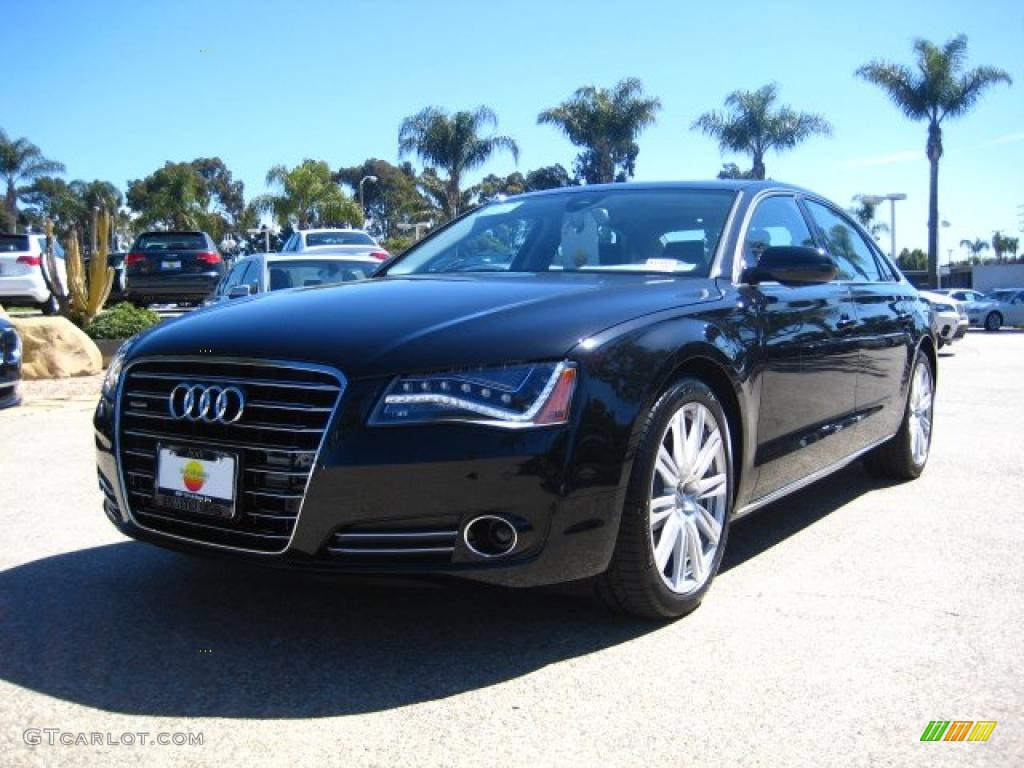 Phantom Black Pearl Effect 2011 Audi A8 L 4.2 FSI quattro Exterior Photo #46551170