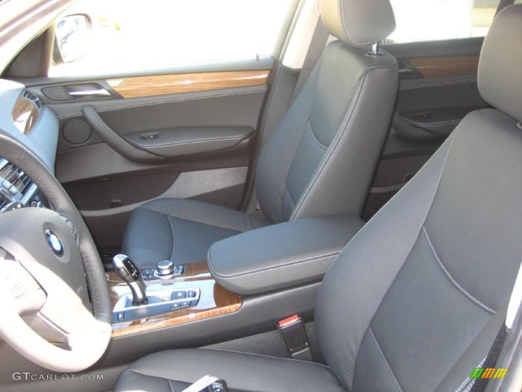 Black Interior 2011 BMW X3 xDrive 28i Photo #46551293