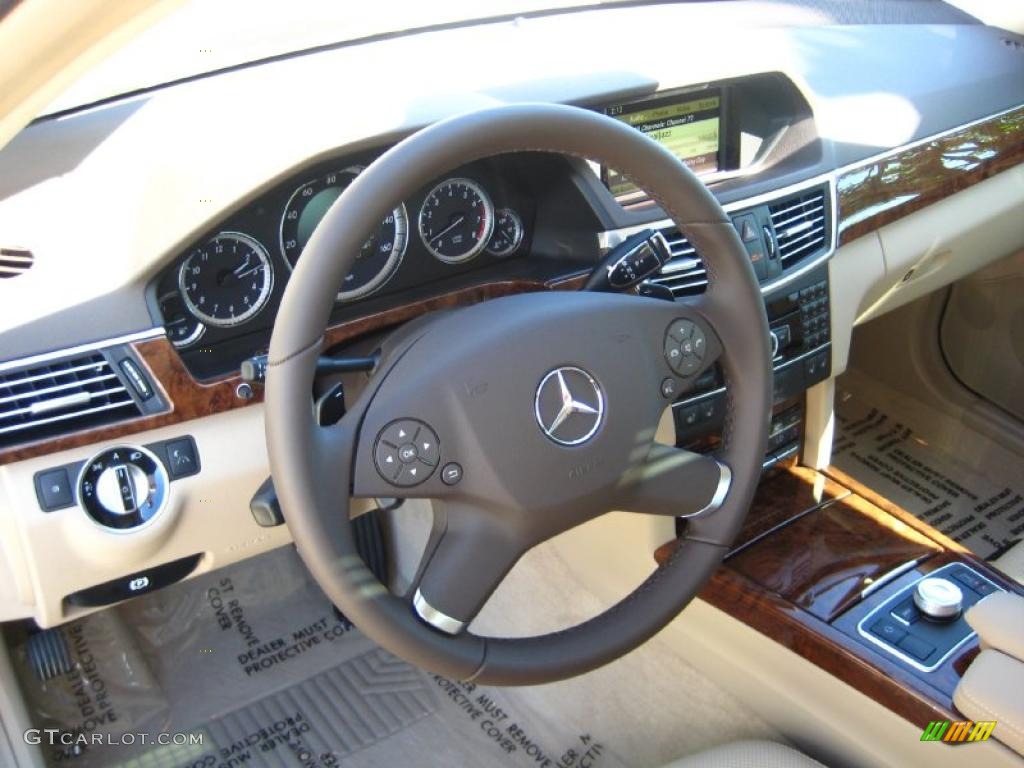 Almond/Mocha Interior 2011 Mercedes-Benz E 550 4Matic Sedan Photo #46551332