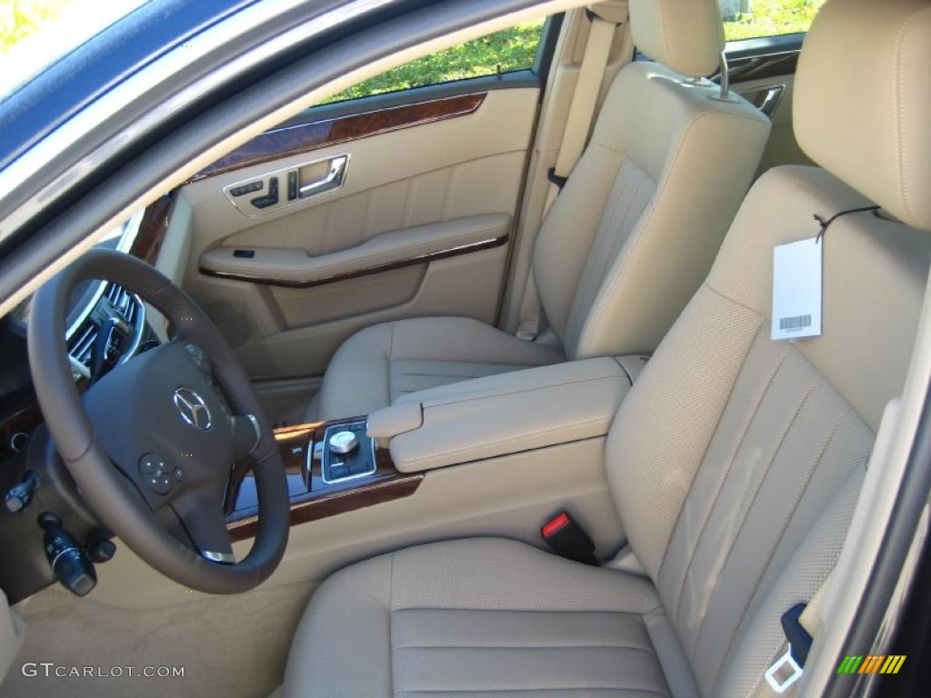 Almond/Mocha Interior 2011 Mercedes-Benz E 550 4Matic Sedan Photo #46551341