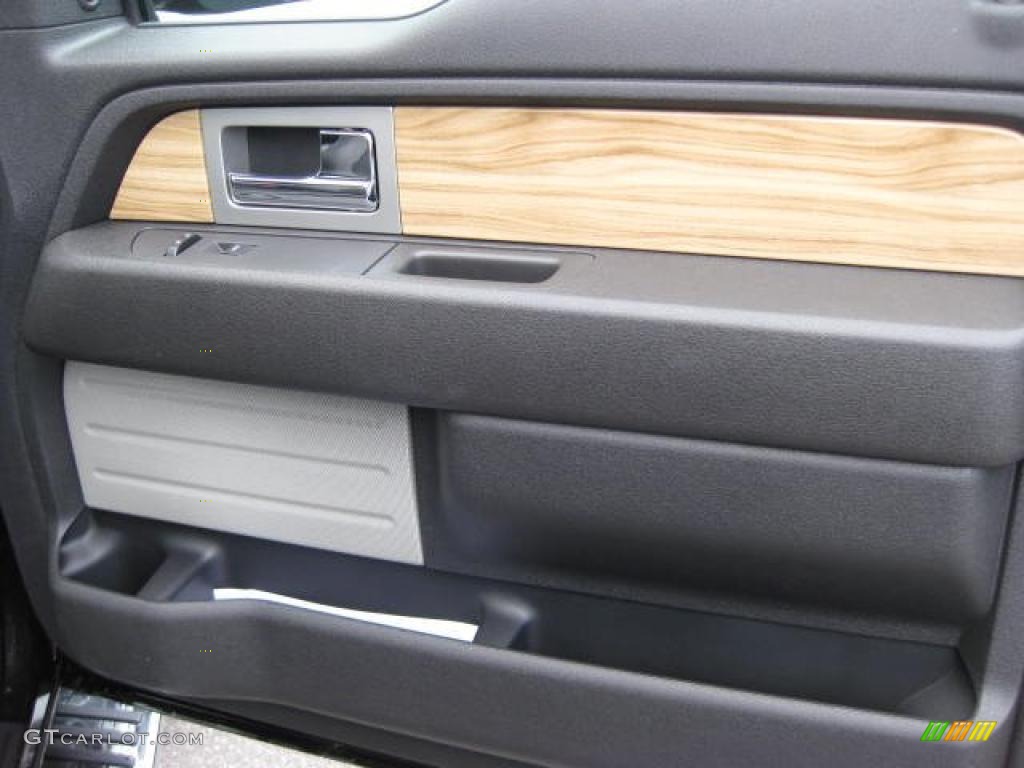 2011 Ford F150 Lariat SuperCrew 4x4 Black Door Panel Photo #46551659