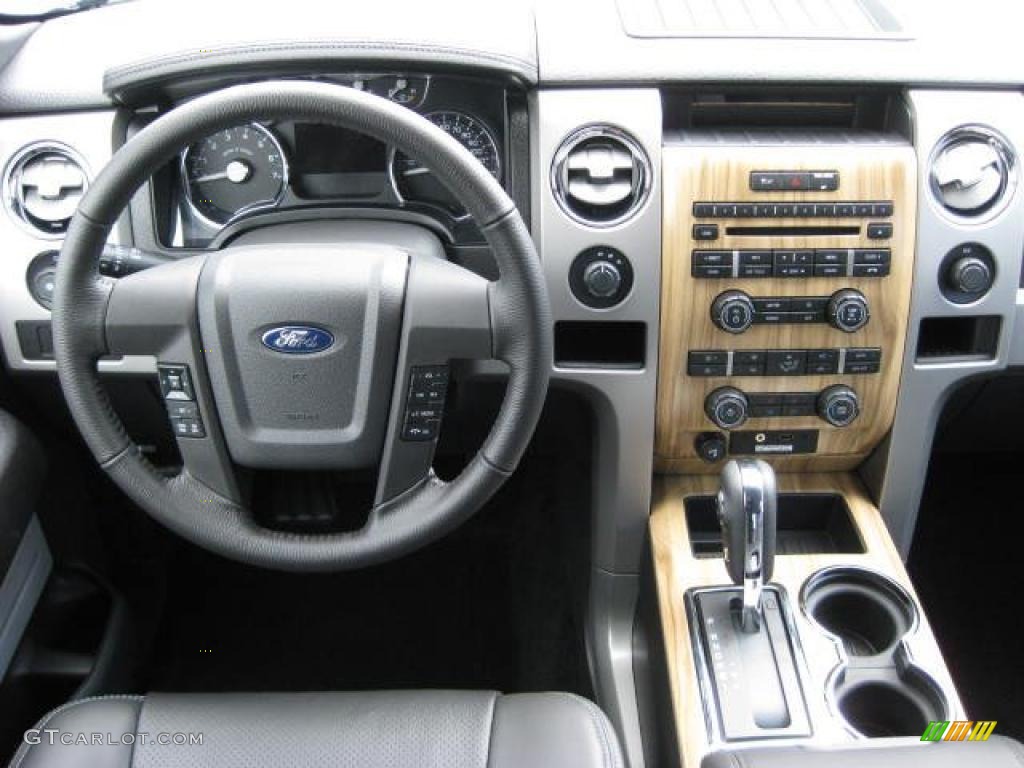 2011 Ford F150 Lariat SuperCrew 4x4 Black Dashboard Photo #46551701