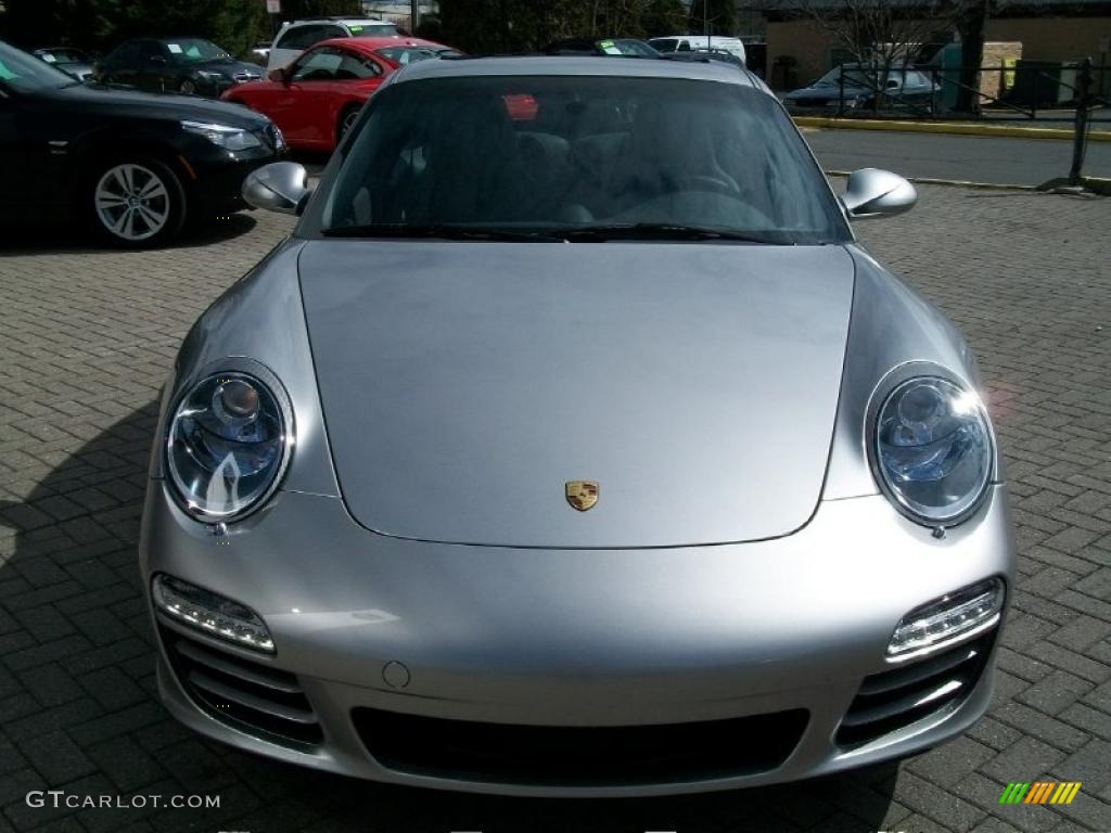 2011 911 Carrera 4S Coupe - Platinum Silver Metallic / Black photo #2