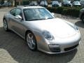 2011 Platinum Silver Metallic Porsche 911 Carrera 4S Coupe  photo #3