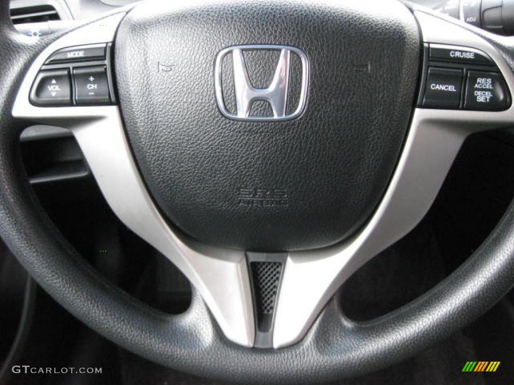 2009 Honda Accord EX Coupe Black Steering Wheel Photo #46551974