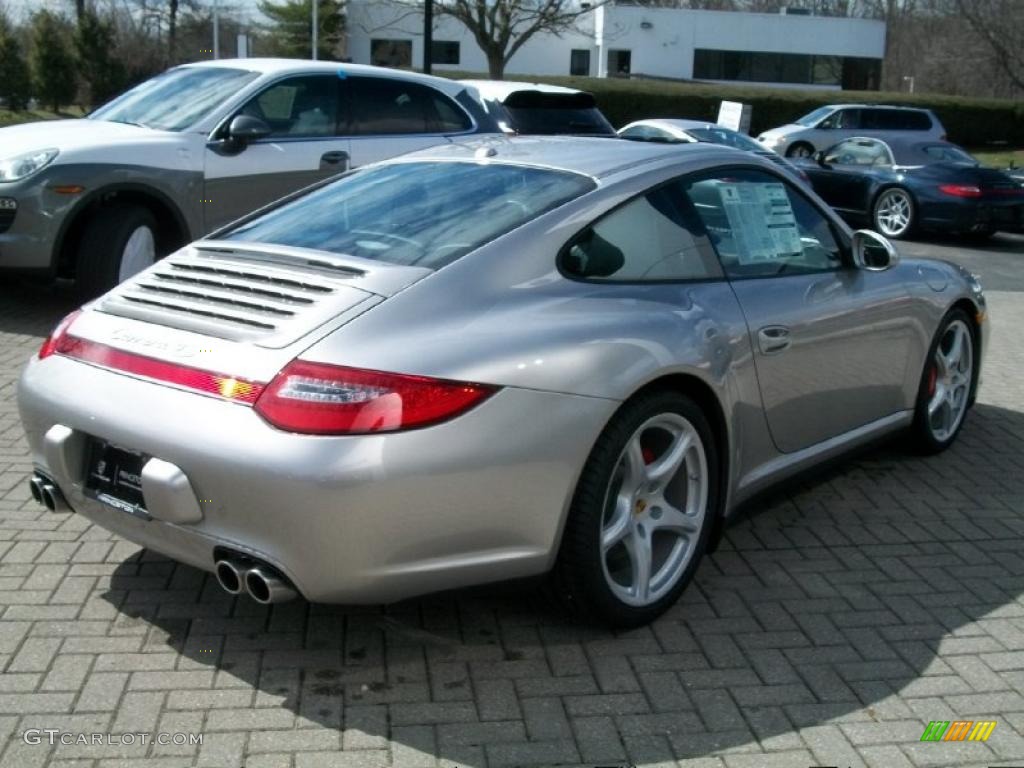 Platinum Silver Metallic 2011 Porsche 911 Carrera 4S Coupe Exterior Photo #46552061