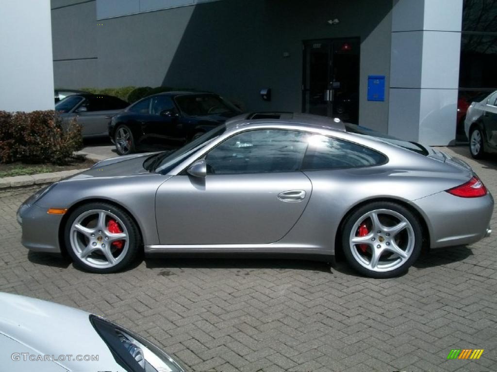 2011 911 Carrera 4S Coupe - Platinum Silver Metallic / Black photo #8