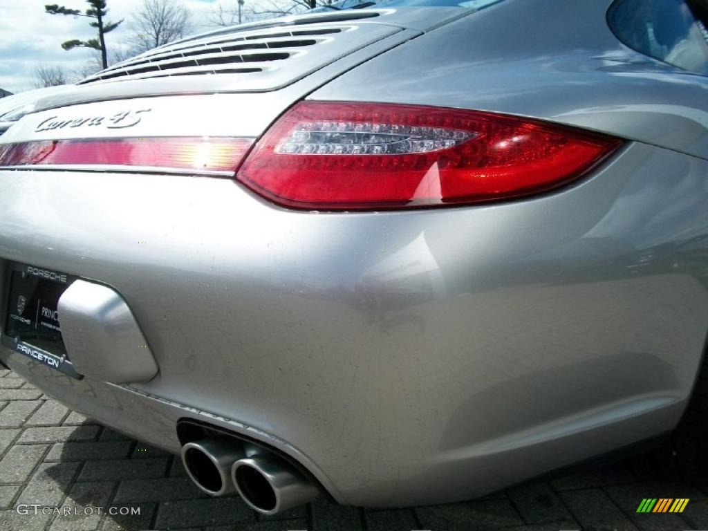 2011 911 Carrera 4S Coupe - Platinum Silver Metallic / Black photo #23