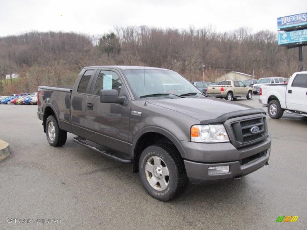 2005 F150 XL SuperCab 4x4 - Dark Shadow Grey Metallic / Black photo #4